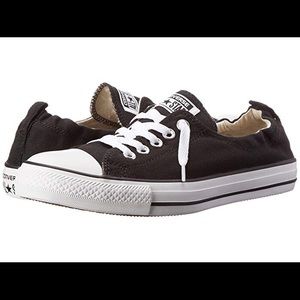 Black Shoreline Slip on Converse